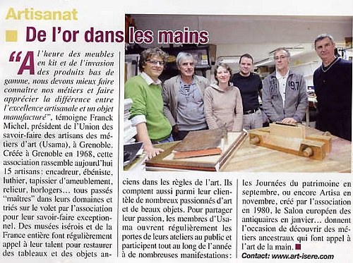 ISERE MAGAZINE 2012 - USAMA - ARTIZZ - REVUE DE PRESSE