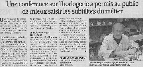 CONFERENCE de Jean-Marie Peyrin à l'UIAD