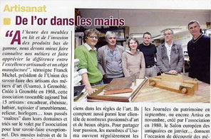 De l'or dans les mains - Revue de presse - Usama - Artizz - Isère magazine
